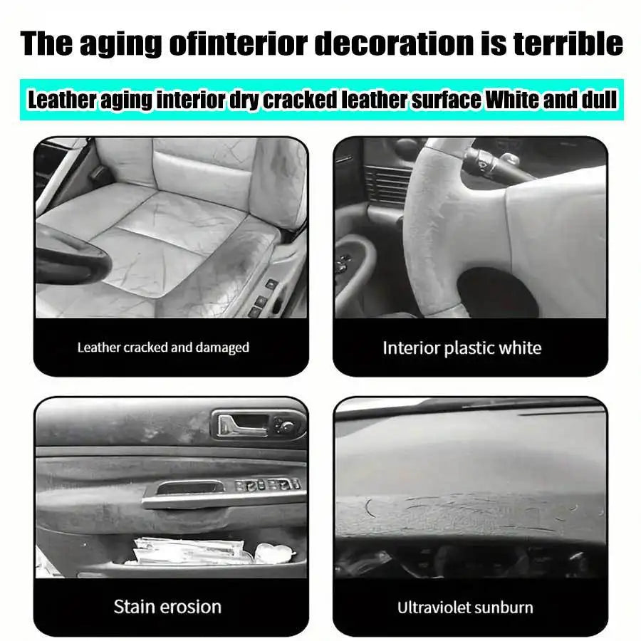 Car Leather Care Mink Oil: All-in-One Cleaner & Protector for Interior (Seats/Dash), Colorless, Odorless, Safe for All Leather QXL