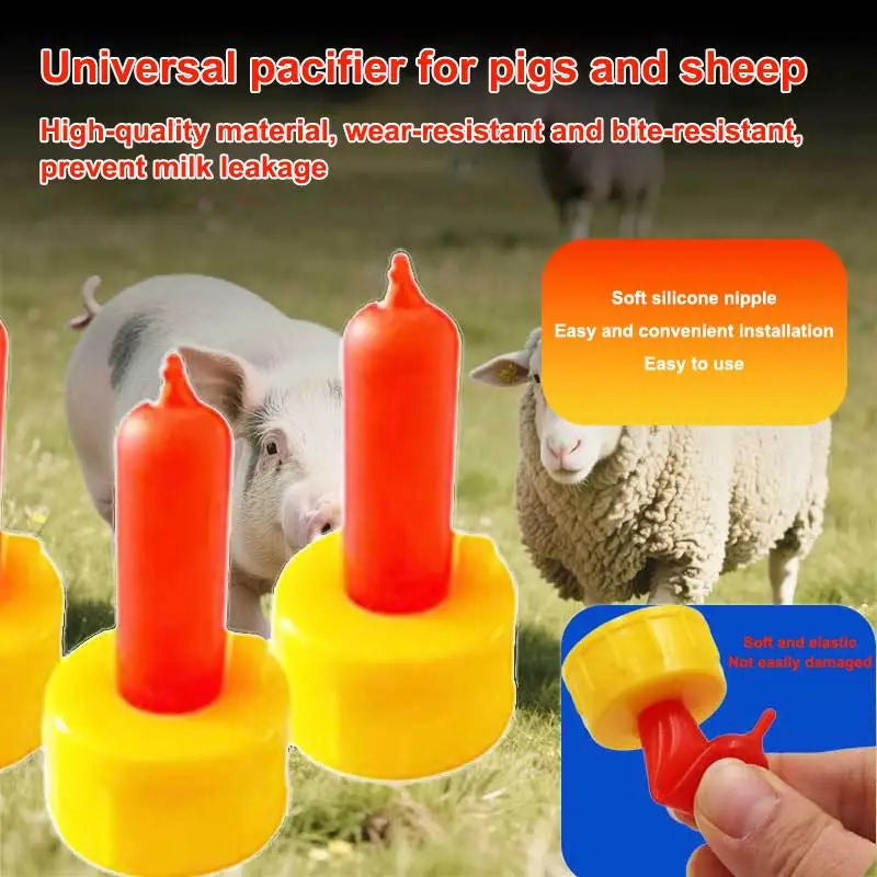 10-Pack Silicone Lamb & Goat Feeding Nipples | Small Animals Animal Feeding Nipples QXL