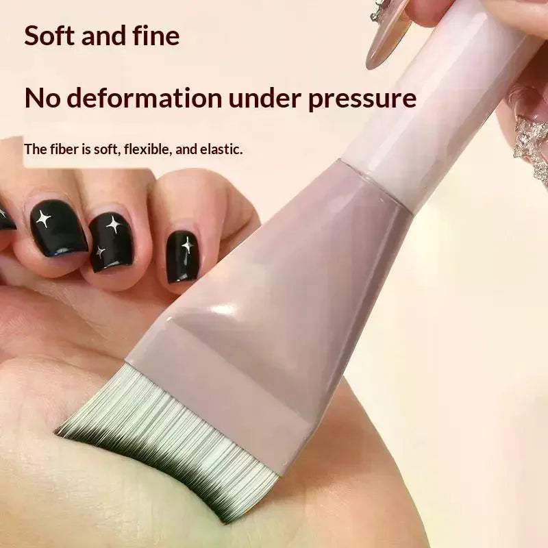 Foundation Brush, Mixing Palette & Powder Puff Set | 3-Piece Makeup Brush Set QXL