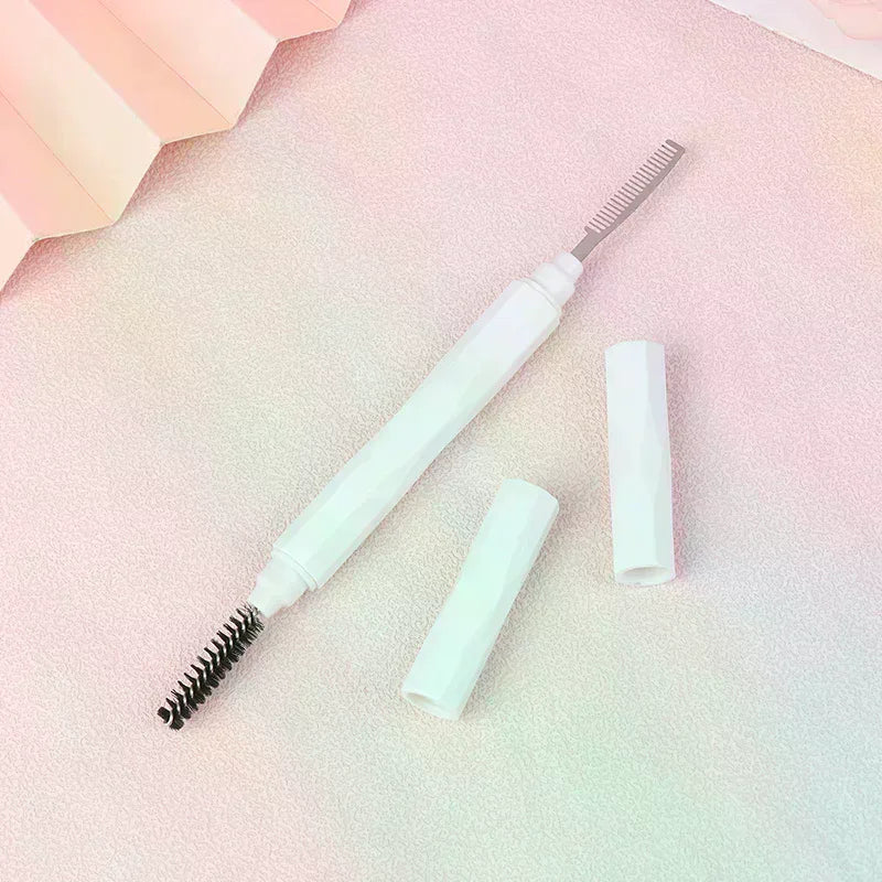2-in-1 Eyebrow & Eyelash Comb | Spiral Brush Steel Teeth Eyebrow Eyelash Comb QXL