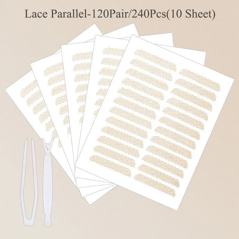 Invisible Double Eyelid Tape Stickers | Lace Mesh 36–240 Pcs Eyelid Tape Stickers QXL 09Parallel 240Pcs