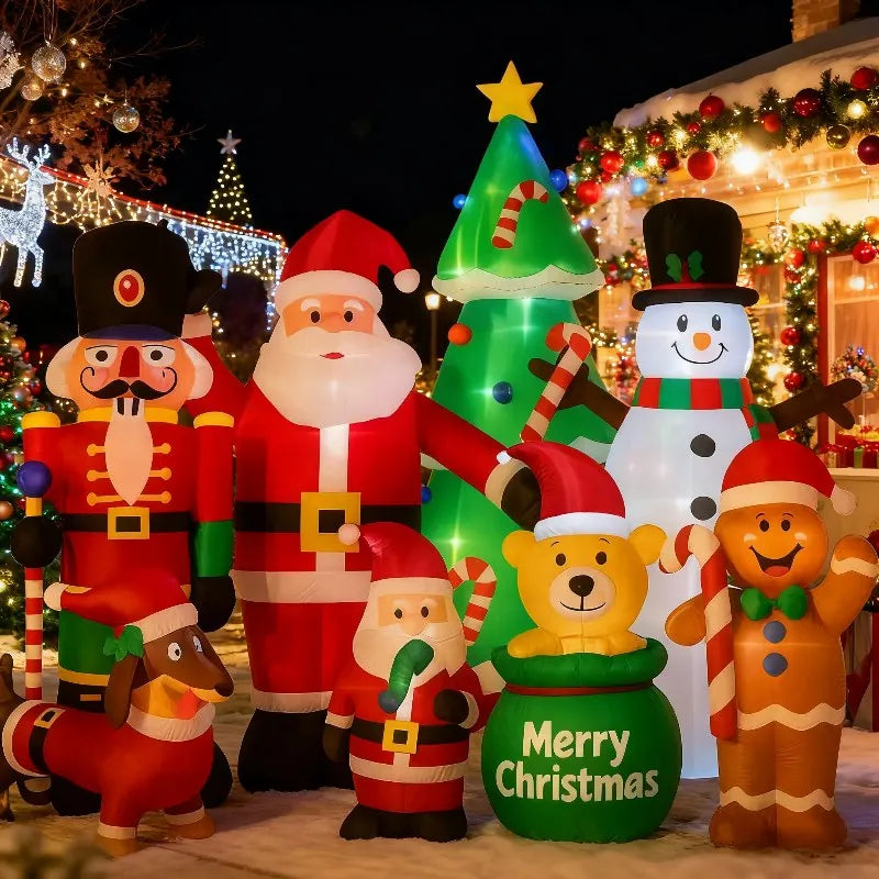 Giant LED Christmas Inflatable Decorations – Snowman & More Inflatable Christmas Decor QXL