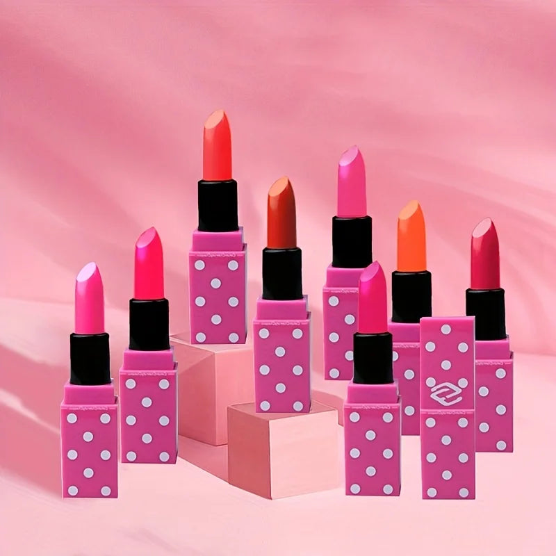 8-Shade Velvet Lipstick | Waterproof Long-Lasting Lip Colour Velvet Matte Lipstick QXL