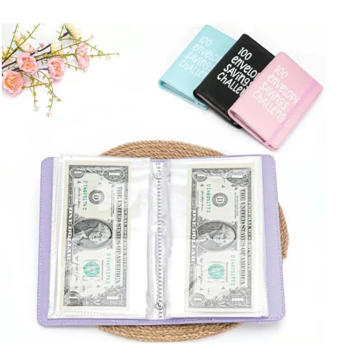 100 Envelope Challenge Binder | Cash Budget Savings Organizer Budget Savings Binder QXL