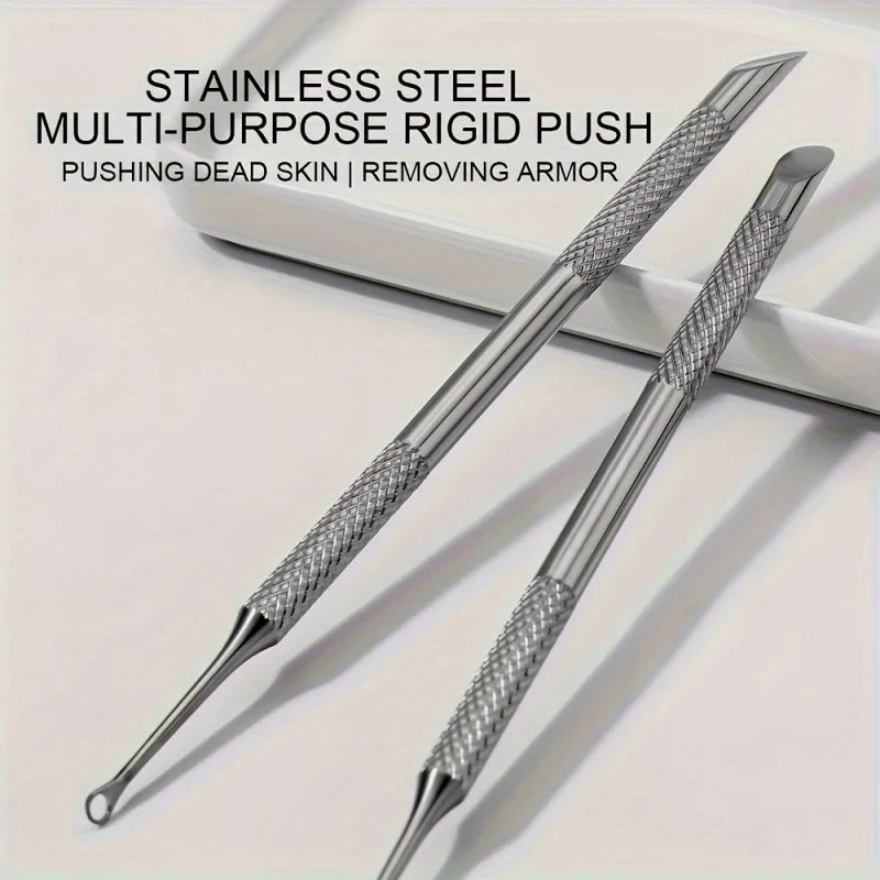 Stainless Steel Cuticle Pusher & Dead Skin Remover | Define Beauty Cuticle Pusher Tool QXL