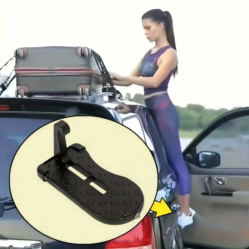 Aluminum Folding Car Door Step | Non-Slip SUV Roof Pedal Car Door Step QXL