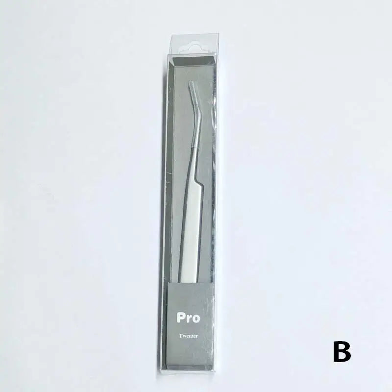 Fine Tip Stainless Steel Tweezers | Lash, Brow & Nail Art Precision Tweezers QXL B