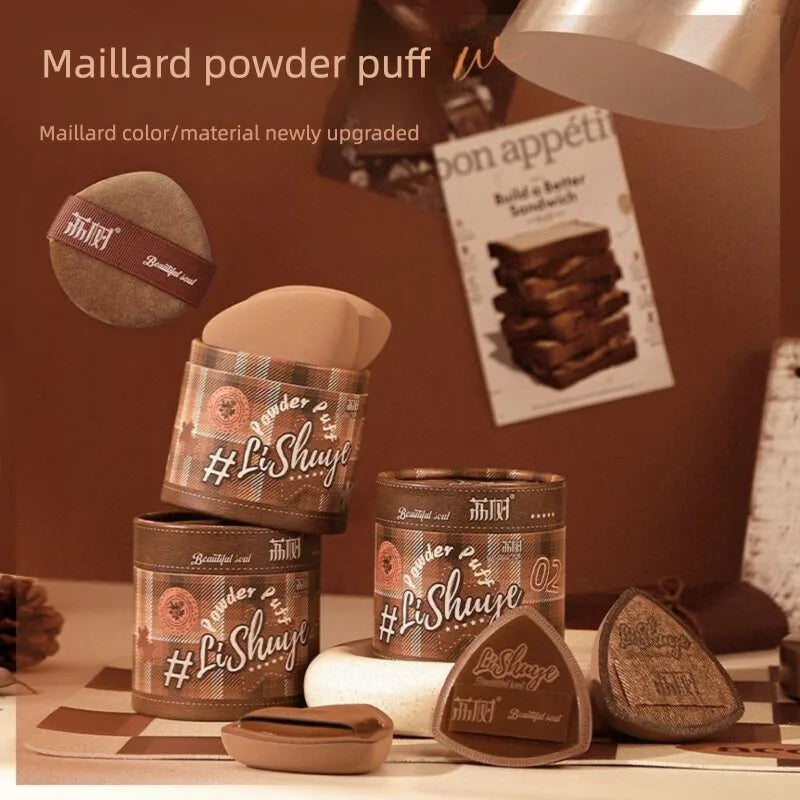 Maillard Suede Powder Puff 2-Pack | Dry & Wet Cushion Sponge Makeup Sponge Puff QXL