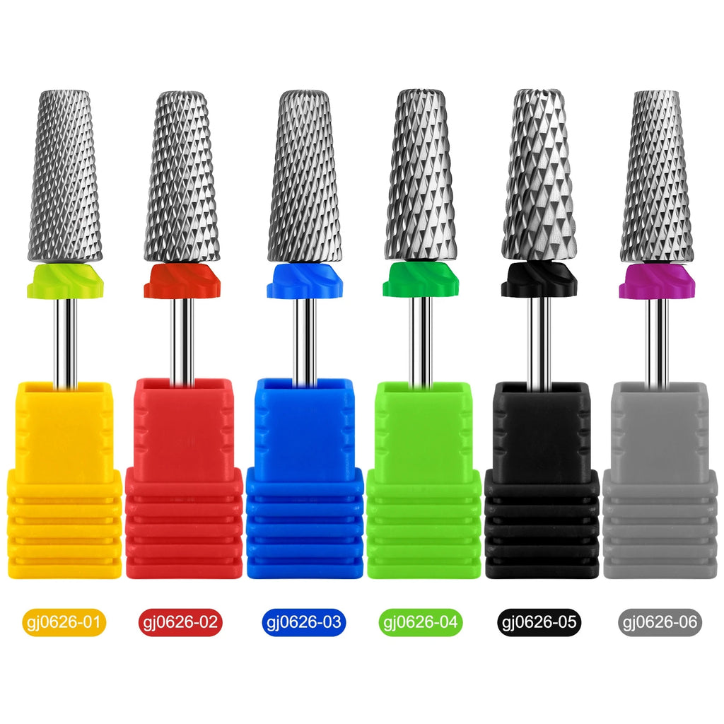 6-Pc Tungsten Carbide Nail Drill Bits Kit | Electric Manicure Set Nail Drill Bits QXL 6pcs