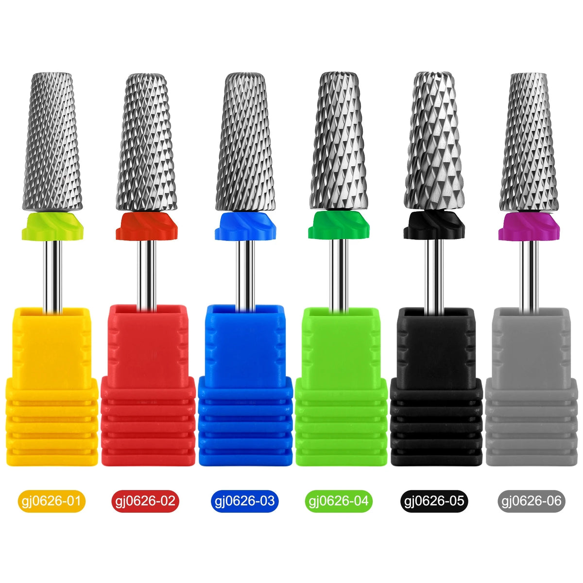 6-Pc Tungsten Carbide Nail Drill Bits Kit | Electric Manicure Set Nail Drill Bits QXL 6pcs