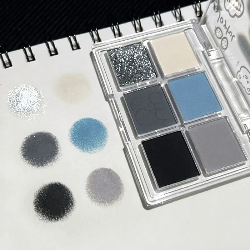 6-Color Matte & Glitter Smoky Eye Shadow Palette | Long-Lasting Eye Shadow Palette QXL
