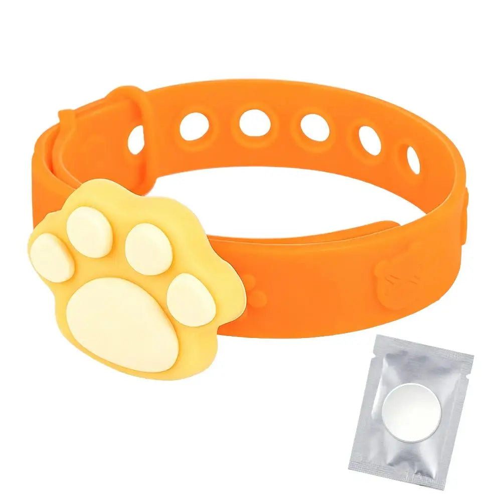 Adjustable Waterproof Pet Collar with Essential Oil Pad | Cat & Dog Pet Collar QXL Orange