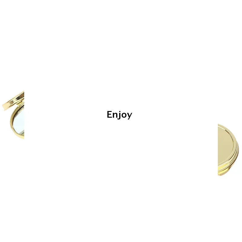 Mini Folding Makeup Mirror Keychain | Double-Sided Metal Compact Makeup Mirror QXL