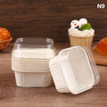 10-Pack Brown Letter Square Cupcake Liners & Muffin Cups Cupcake Liners QXL N9