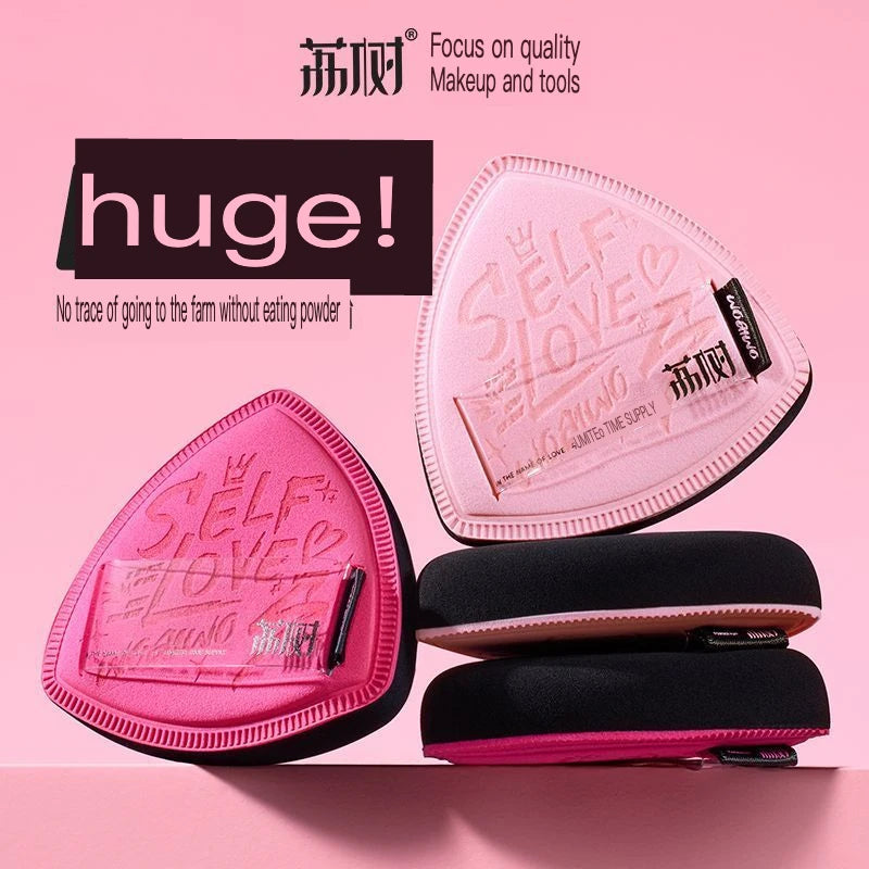 Super Soft Powder Puff Cushion Set | Dry & Wet Use – 2 Pack Makeup Sponge Puff QXL
