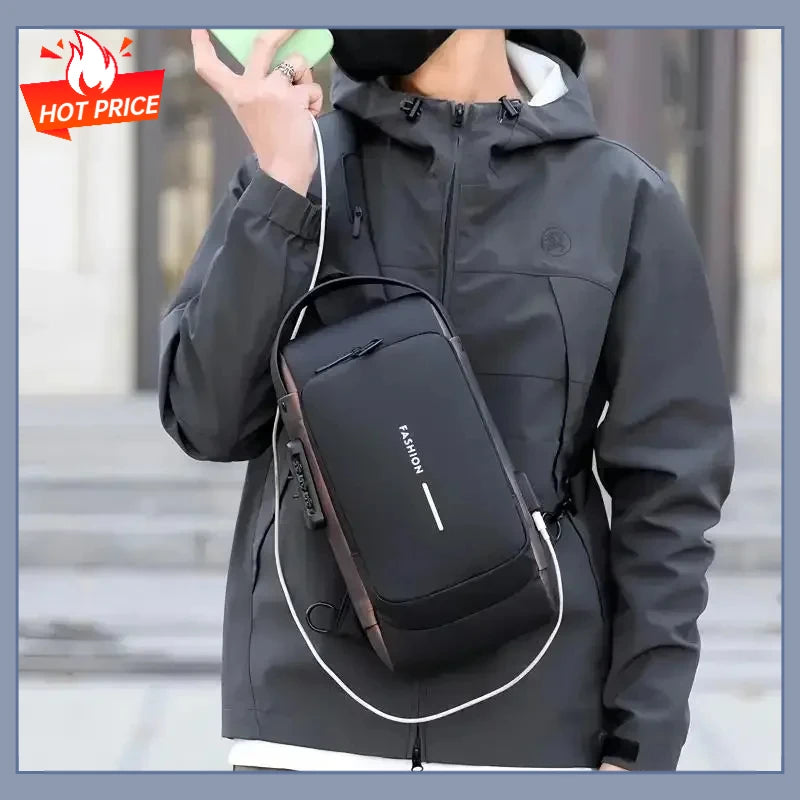 Men's Anti-Theft Chest Bag | Oxford Crossbody Sling Pack Crossbody Chest Bag QXL