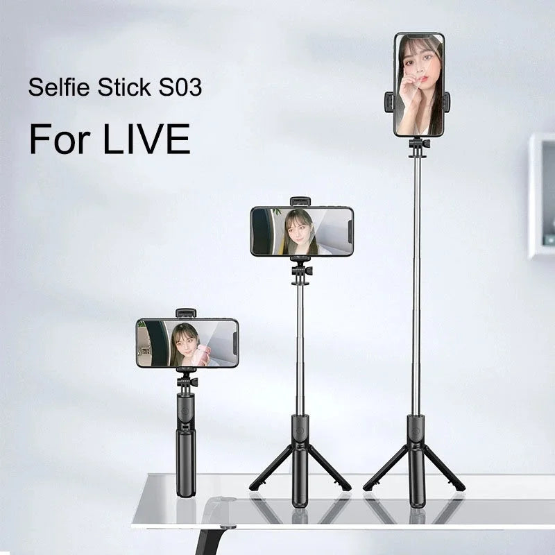 Wireless Selfie Stick Tripod with Bluetooth Remote | 68cm Selfie Stick Tripod QXL