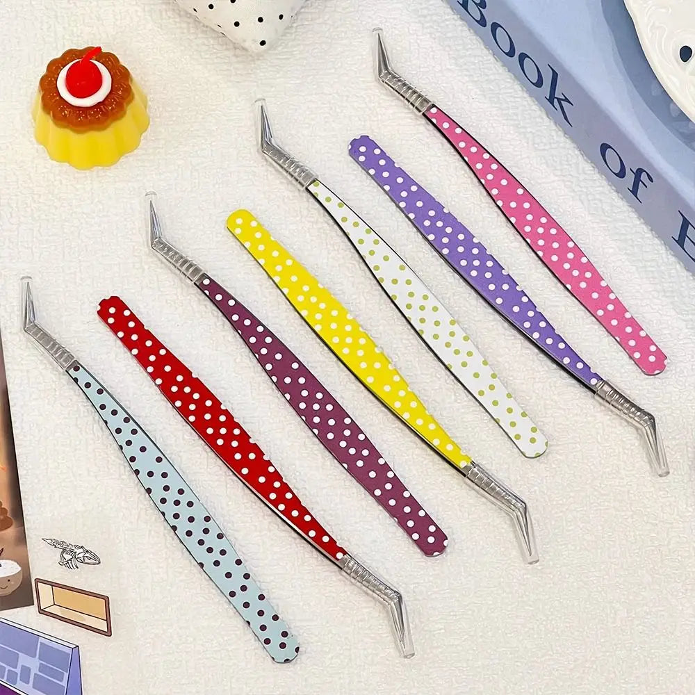 Curved Anti-Static Eyelash Tweezers | Stainless Steel Lash Tool Eyelash Tweezers QXL