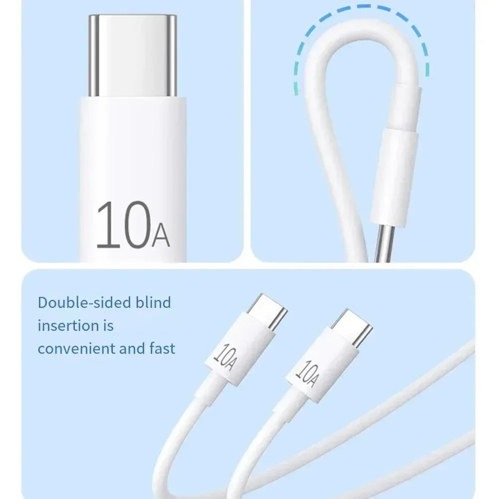 10A 120W USB-C to USB-C Fast Charging Cable | 5 Lengths USB-C Charging Cable QXL