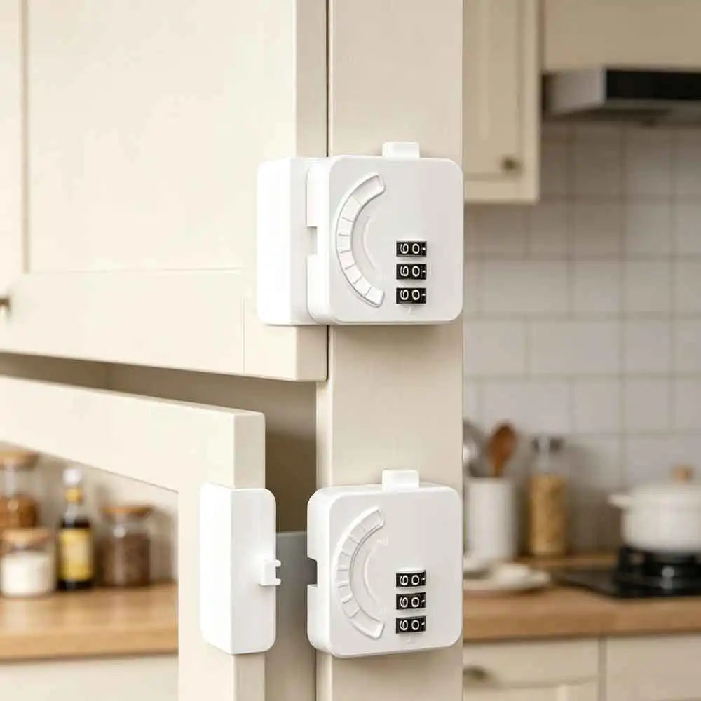 Baby Safety Drawer & Cabinet Locks | Anti-Pinch Buckle 1/3-Pack Baby Cabinet Lock QXL