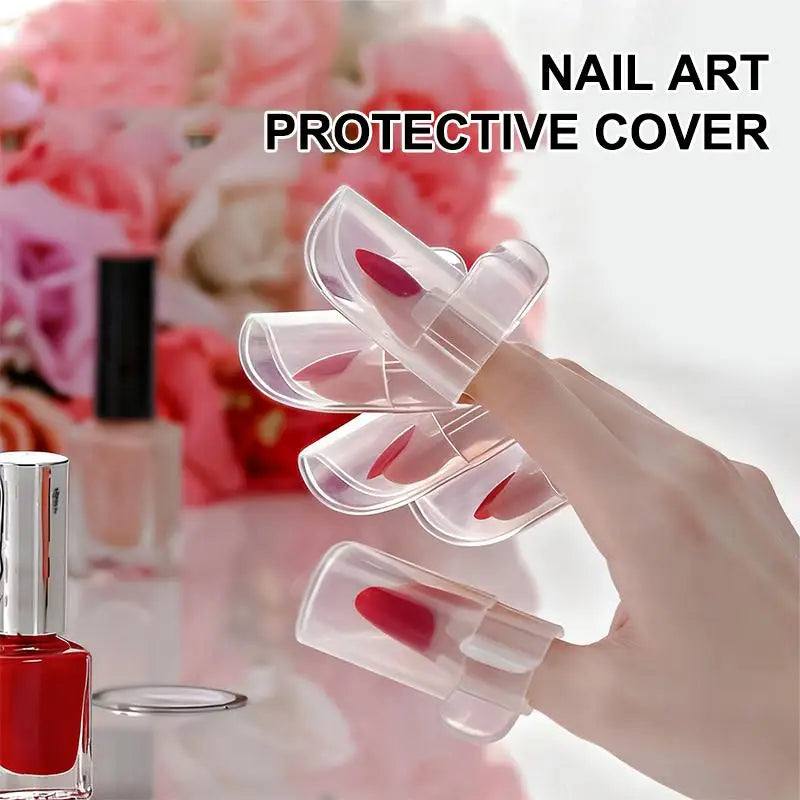 5-Pack Transparent Nail Protective Covers | Anti-Scratch Reusable Nail Protective Cover QXL