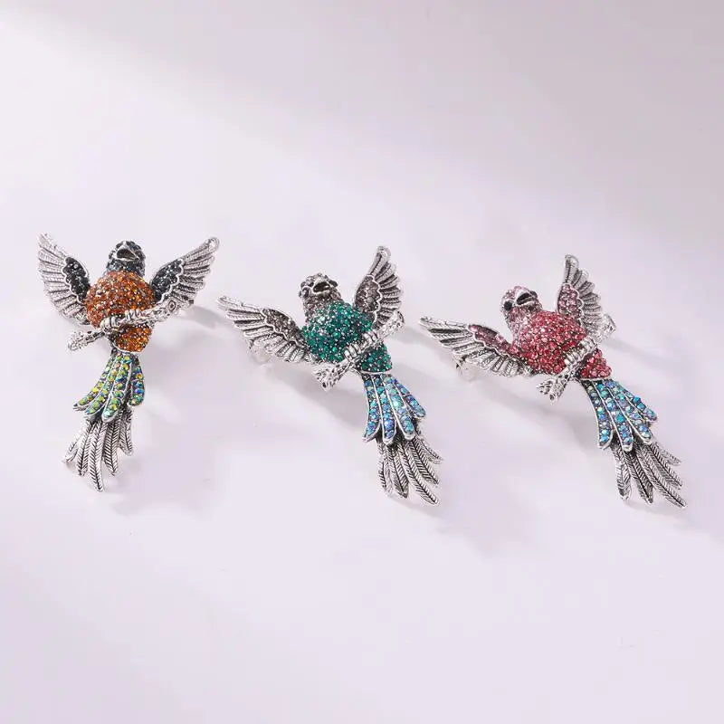 Full Crystal Hummingbird Brooch for Women | Luxury Animal Pin Crystal Animal Brooch QXL