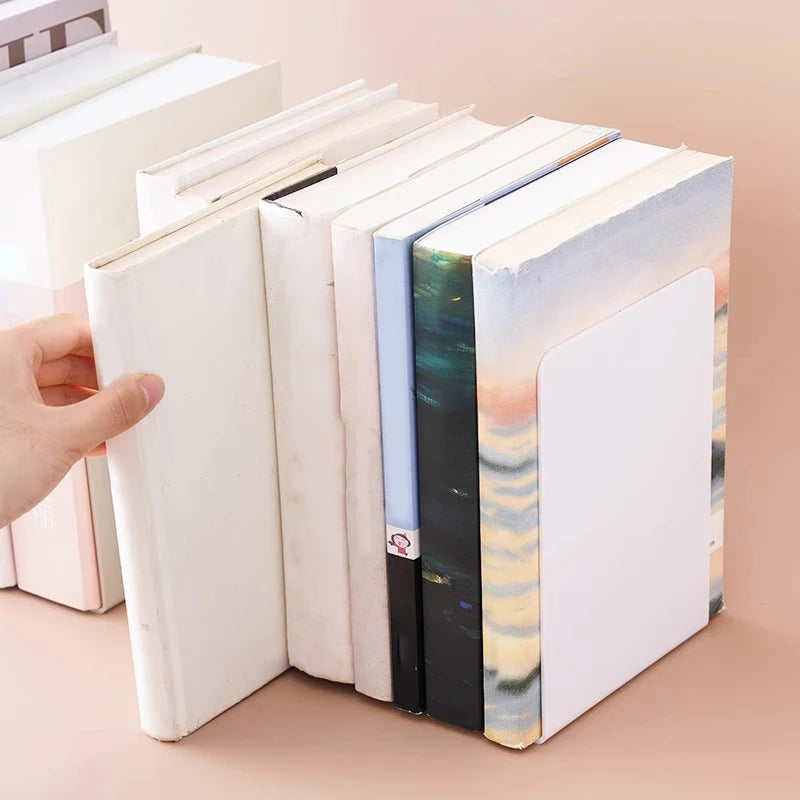 L-Shaped Bookends Desktop Organizer | Minimalist Book Stand Desktop Book Organizer QXL