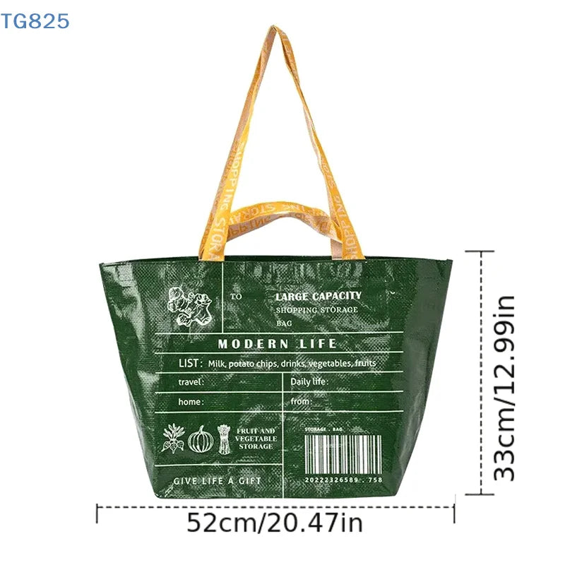Waterproof PP Woven Reusable Shopping Bag | Large Capacity Reusable Shopping Bag QXL