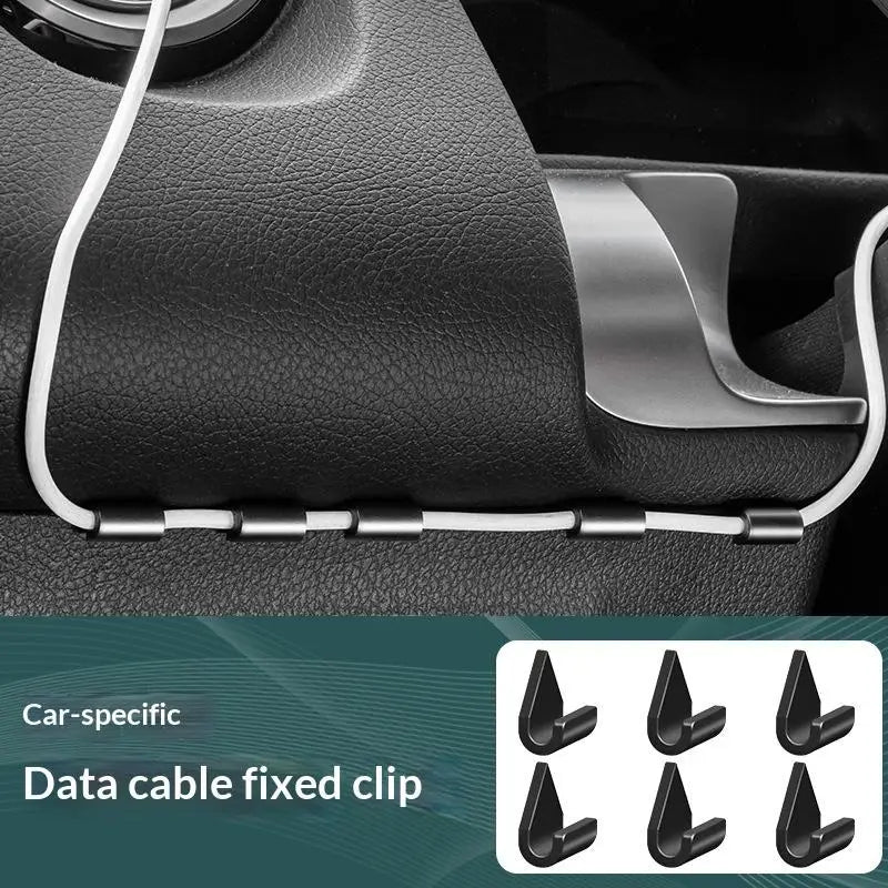 Self-Adhesive Cable Clips | Car & Desk Wire Organizer Cable Management Clip QXL