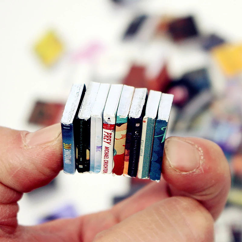 100-Pack 1:12 Miniature Books for Dollhouse Decor & Scenes Dollhouse Miniatures QXL