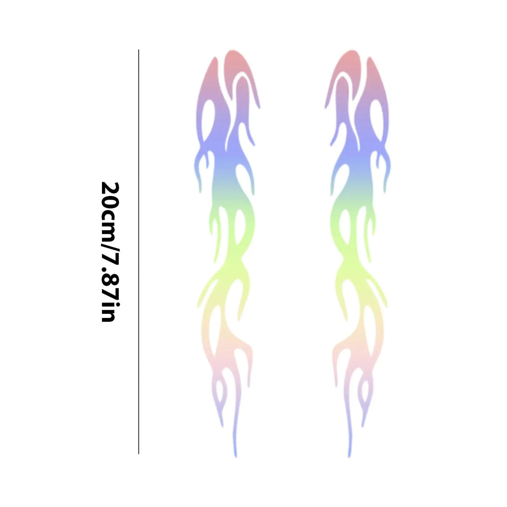Reflective Flame Stickers – Waterproof Car & Motorcycle Decals Motorcycle Decal Stickers QXL
