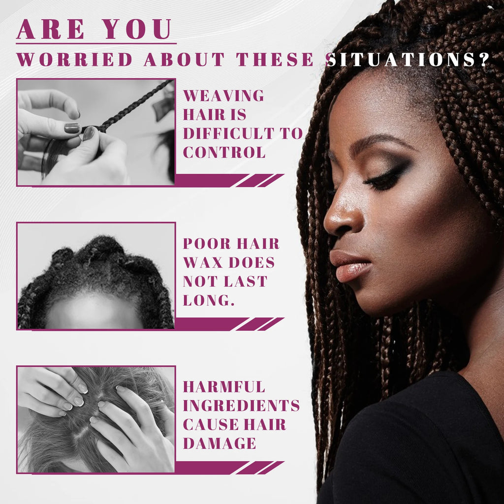 Jaysuing Braiding Gel Wax – Strong Hold Edge Control 100g Hair Braiding Gel QXL