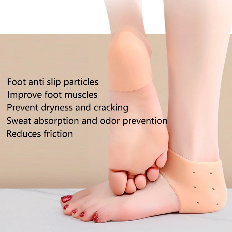 Silicone Gel Heel Covers | Moisturizing Anti-Crack Foot Socks Gel Heel Cover QXL