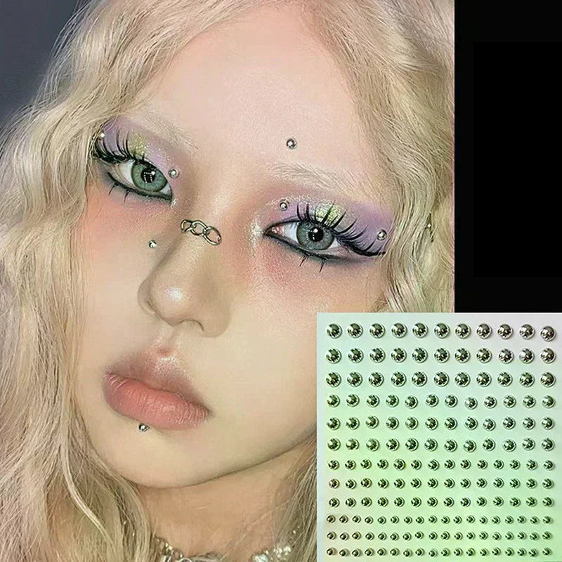 165/180-Pc Crystal Rhinestone Face Body Gems – No Piercing Face Body Gems QXL