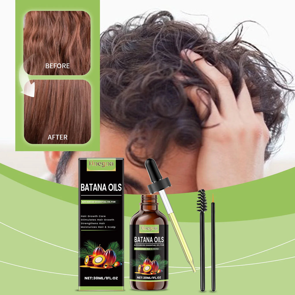HOEGOA Batana Hair Oil – Anti-Frizz Serum for Smooth Shiny Hair Hair Care Oil Serum QXL