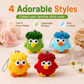 Crochet Chick Keychain | Kawaii Knitted Bag Charm Pendant Novelty Bag Charm QXL 4PCS