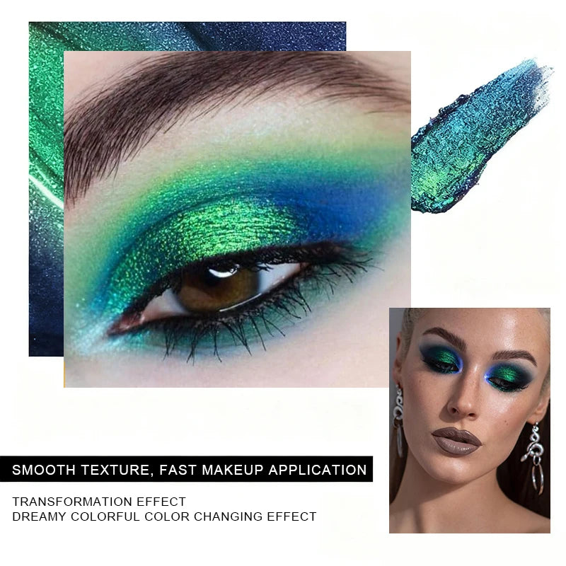 Chameleon Multi-Chrome Eyeshadow | Color Shift Metallic Shimmer Eyeshadow QXL