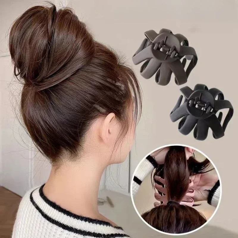 Matte Flower Small Claw Clip – No-Slip Hair Clip for Women Hair Claw Clip QXL