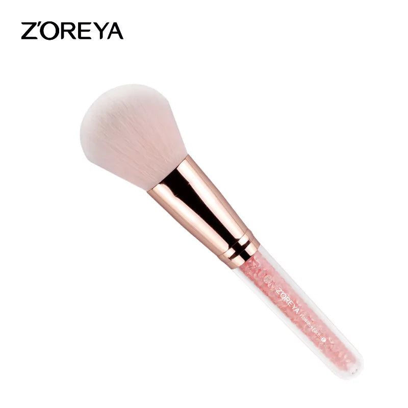 ZOREYA Pink Loose Powder Makeup Brush | Diamond Handle Loose Powder Brush QXL