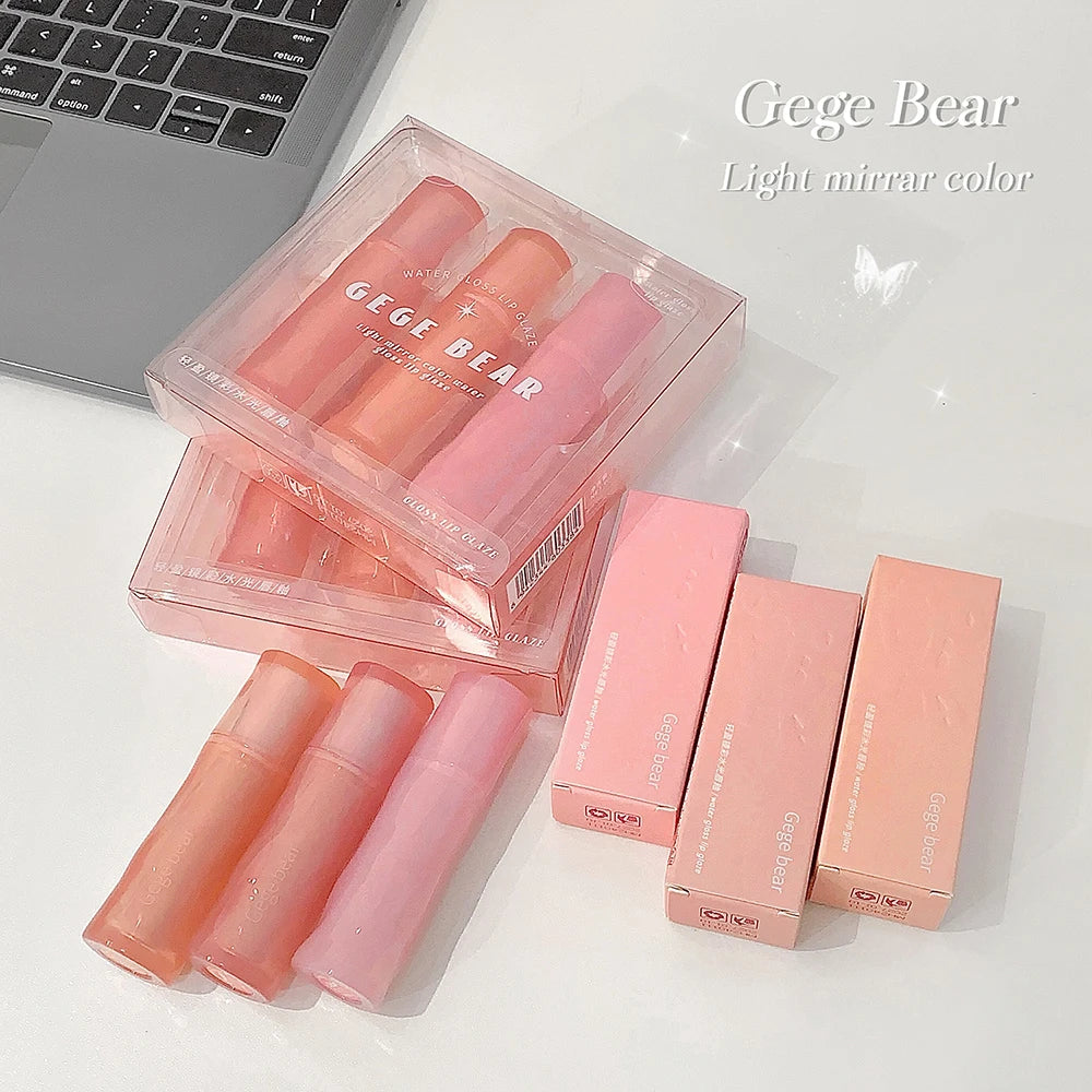 Gege Bear Mirror Lip Gloss – Hydrating & Moisturizing Color Lip Gloss QXL
