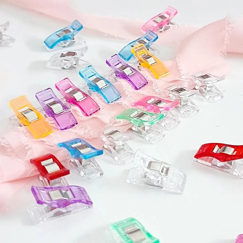 Multipurpose Color Sewing Clips | 30/50/100-Pack DIY Craft Sewing Clips Set QXL