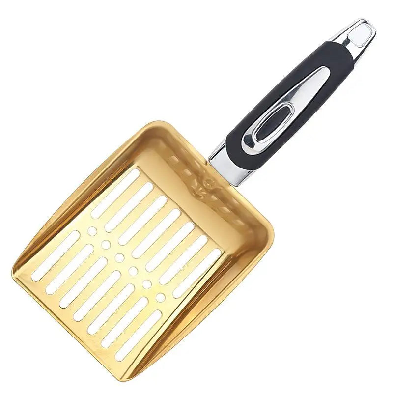 Stainless Steel Cat Litter Scoop | Anti-Stick Long Handle Cat Litter Scoop QXL A3