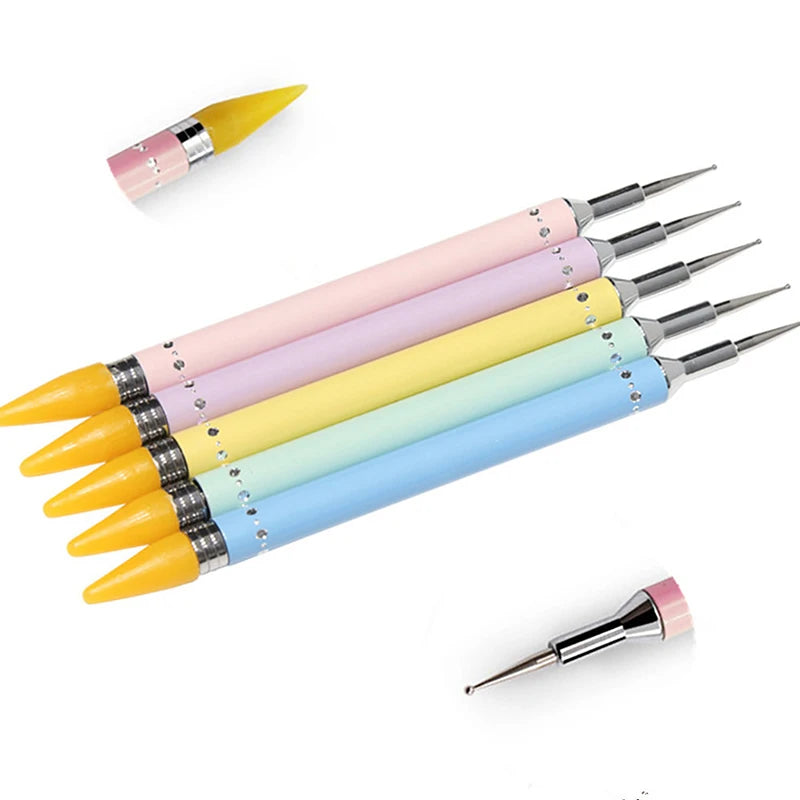 5-Pack Nail Dotting Wax Pens | Rhinestone & Gem Picker Tool Nail Dotting Tool QXL