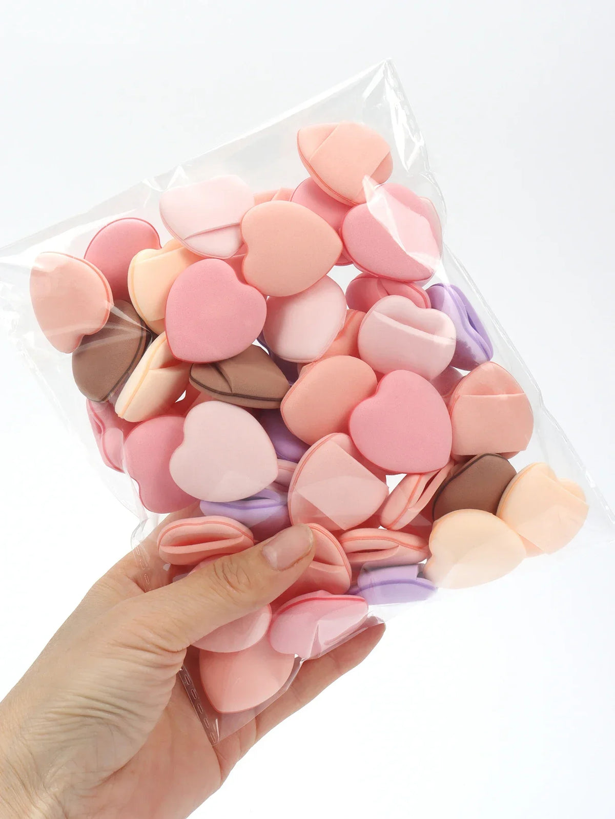 50-Pack Mini Finger Air Cushion Puffs | Latex-Free Makeup Sponge Makeup Sponge Puffs QXL M157MULTICOLOR 50pcs