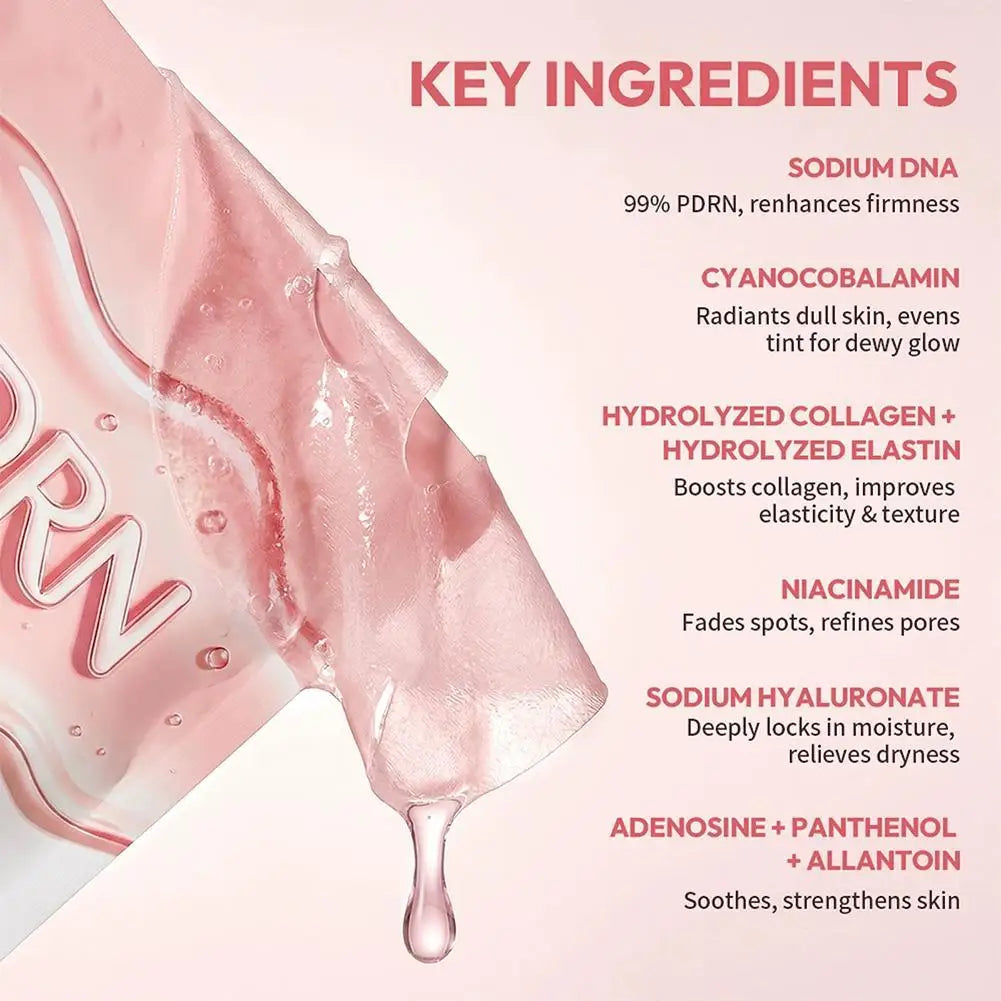 PDRN Collagen Sheet Mask 10-Pack | Hydrating & Firming Sheet Face Mask QXL