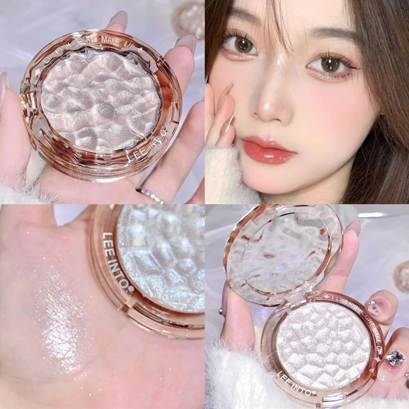 Shimmer Highlighter Powder | Pearl Glow Face Highlight Palette Shimmer Highlighter Palette QXL 01