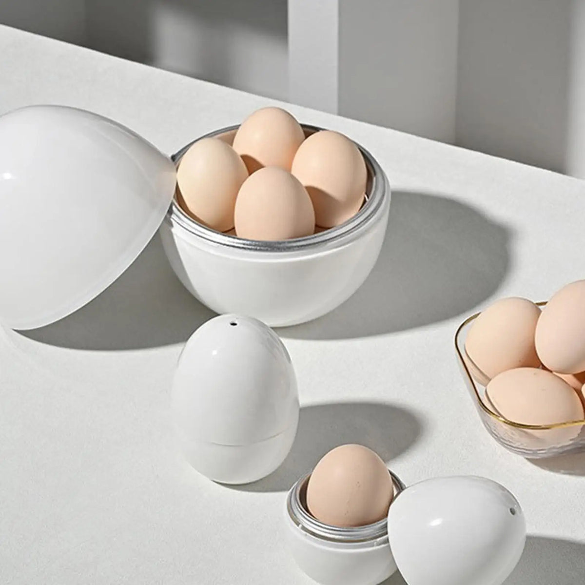 Microwave Egg Steamer – Hard & Soft Boiled Egg Cooker Microwave Egg Cooker QXL