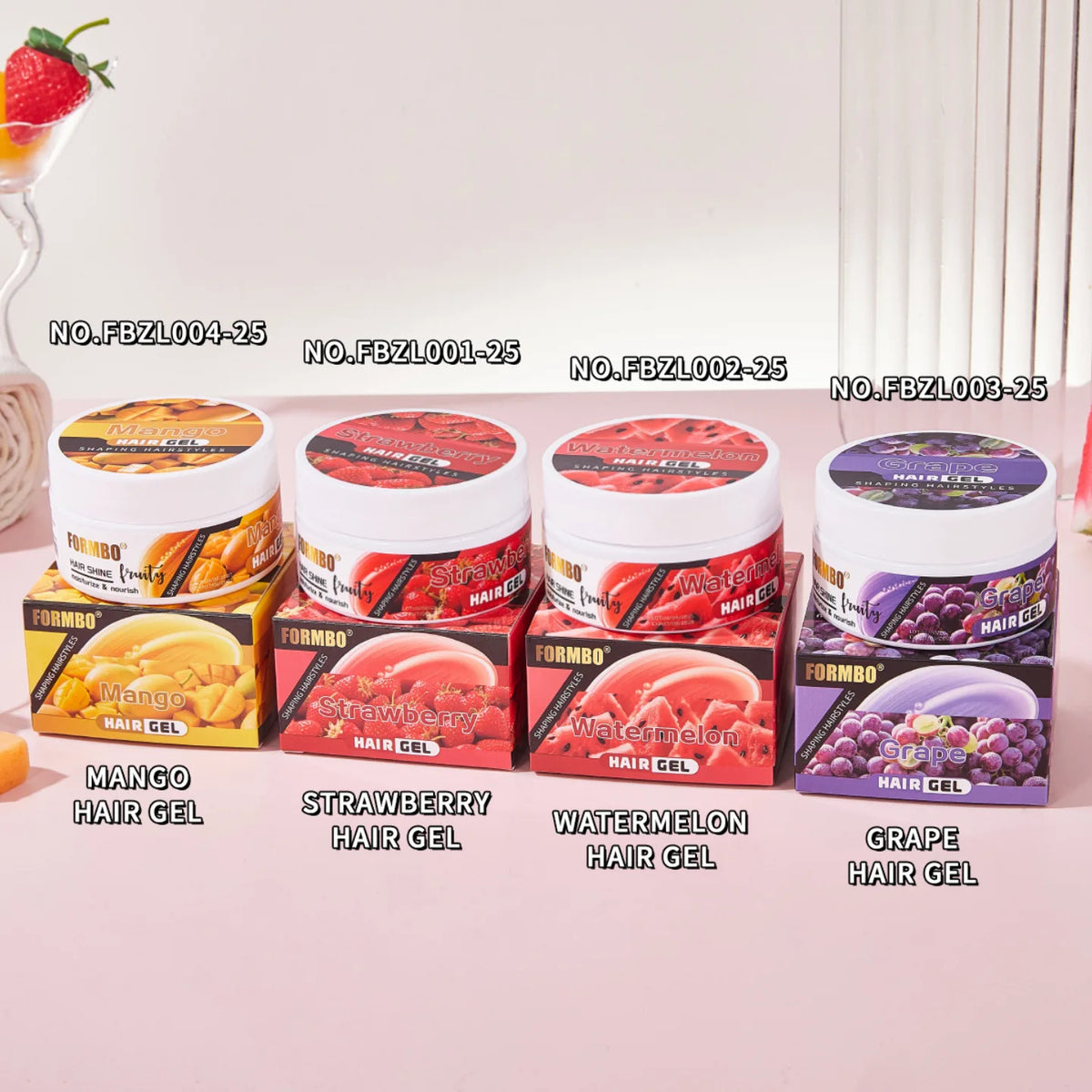 Fruit Gel Styling Cream | Anti-Frizz Curl Definer & Oil Control Hair Styling Gel QXL