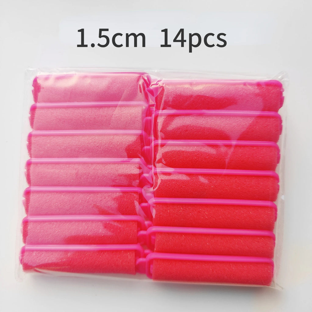 Heatless Foam Hair Rollers | Sponge Curler Set 6–14 Pcs Foam Hair Rollers QXL 1.5cm 14pcs