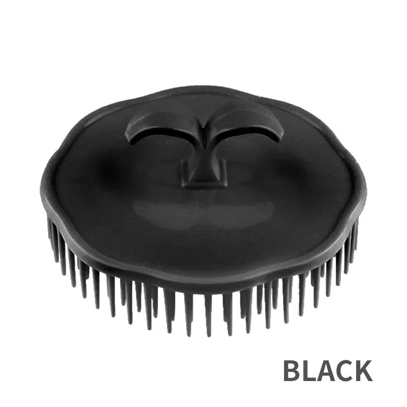 Silicone Scalp Massage Shampoo Brush | Soft Bristle Hair Scrubber Scalp Massage Brush QXL black